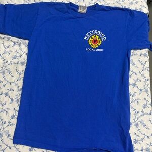 Blue Kettering Fire Department Local T-Shirt- Union Made